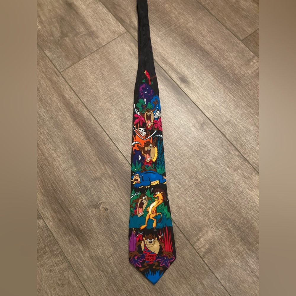 Looney Tunes Mania vintage silk tie